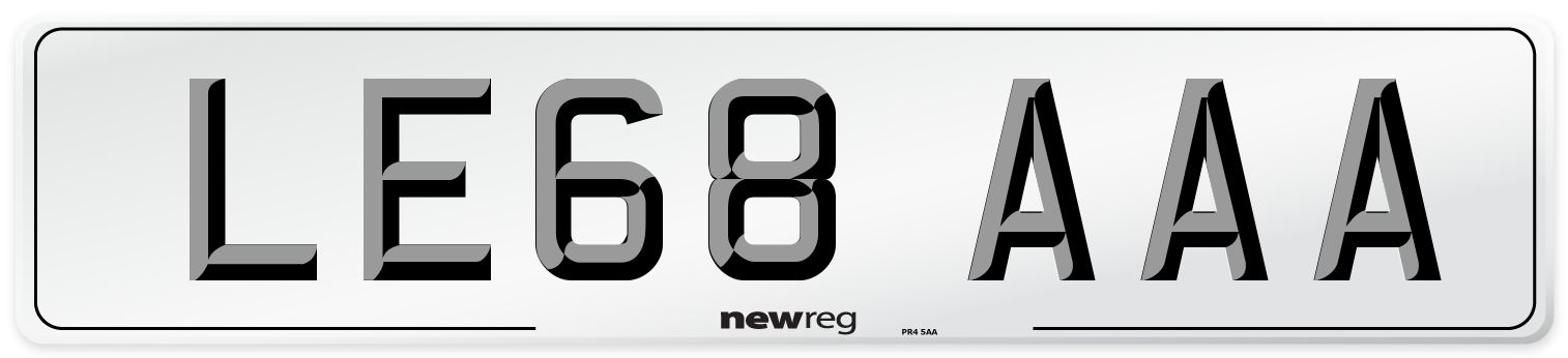 LE68 AAA Number Plate from New Reg
